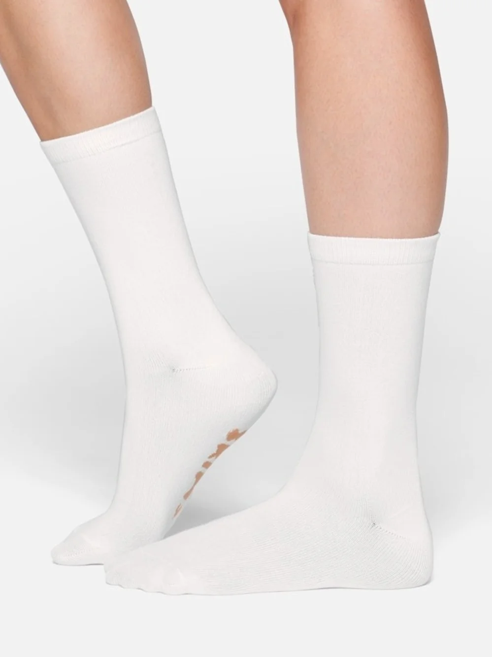 SKIMS Set Of 7 -- White Crew Socks Everyday Mid Calf